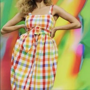 NEW with Tags | Christopher John Rogers x Target Plaid Wide Strap Dress Size 4